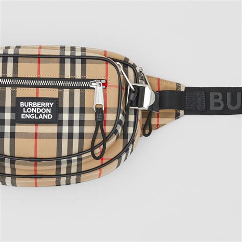 BURBERRY Cotton Vintage Check Large Cannon Bum Bag 